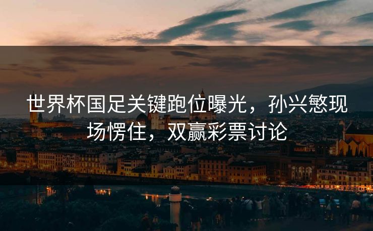 世界杯国足关键跑位曝光，孙兴慜现场愣住，双赢彩票讨论