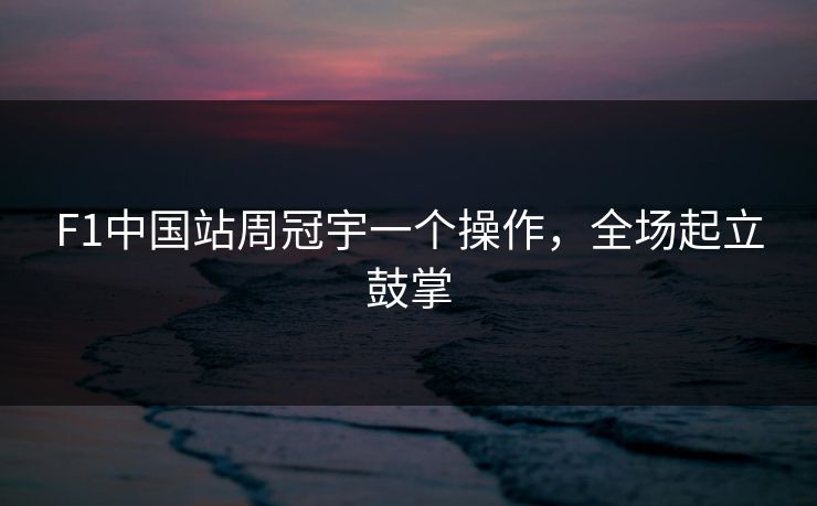 F1中国站周冠宇一个操作，全场起立鼓掌